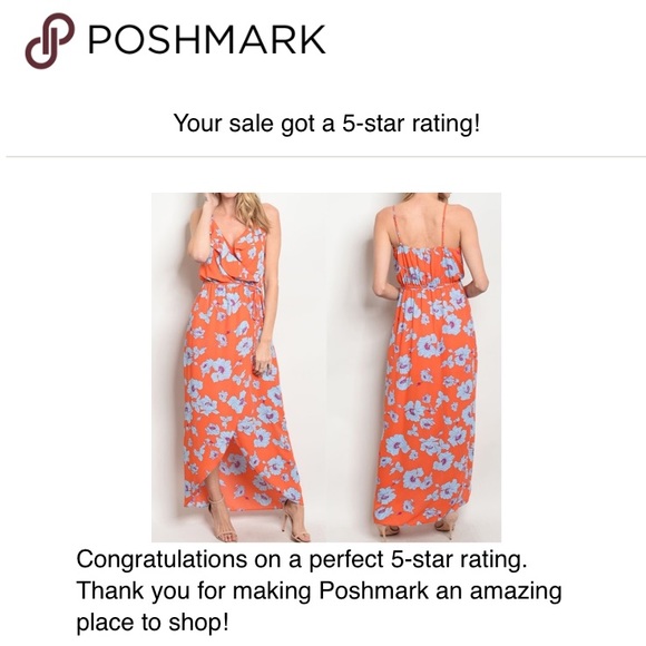 ☀️ORANGE BLUE FLORAL MAXI DRESS - Picture 8 of 10